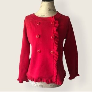 J. Crew Cardigan Button Up Ruffle Sleeves